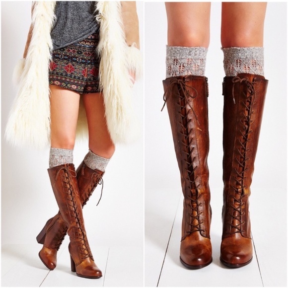 Frye Shoes - Frye Parker Lace Up Knee High Leather Boots